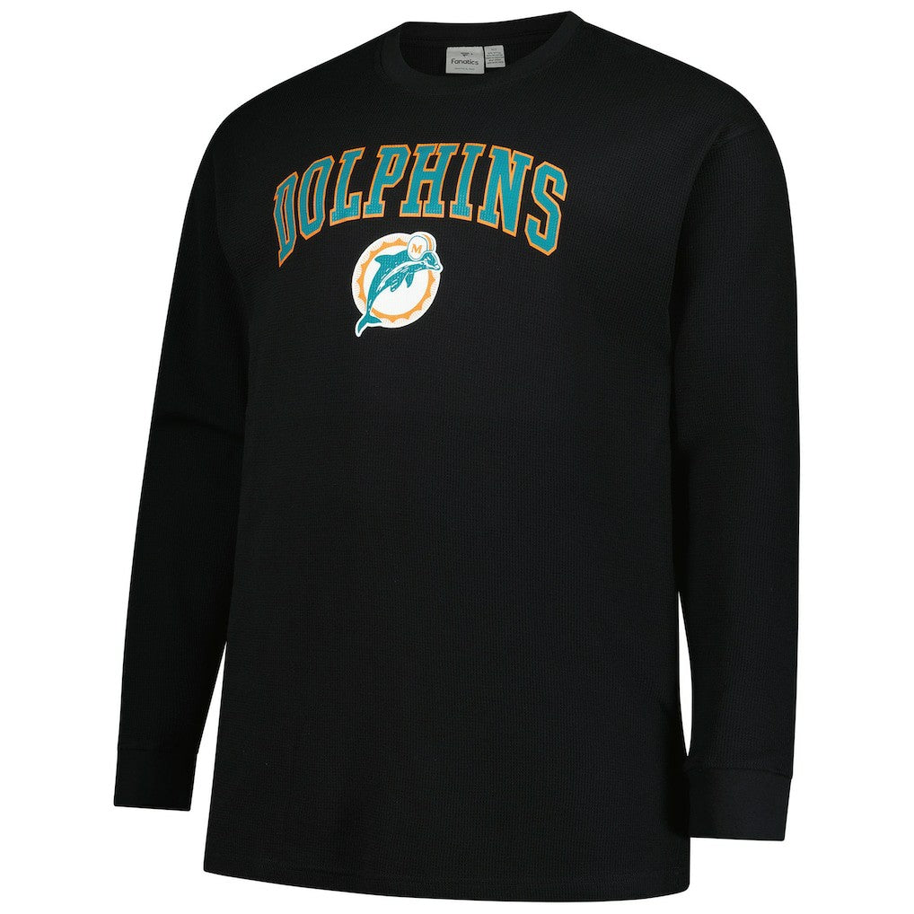NFL Miami Dolphins Big & Tall Throwback Thermal Long Sleeve T-Shirt
