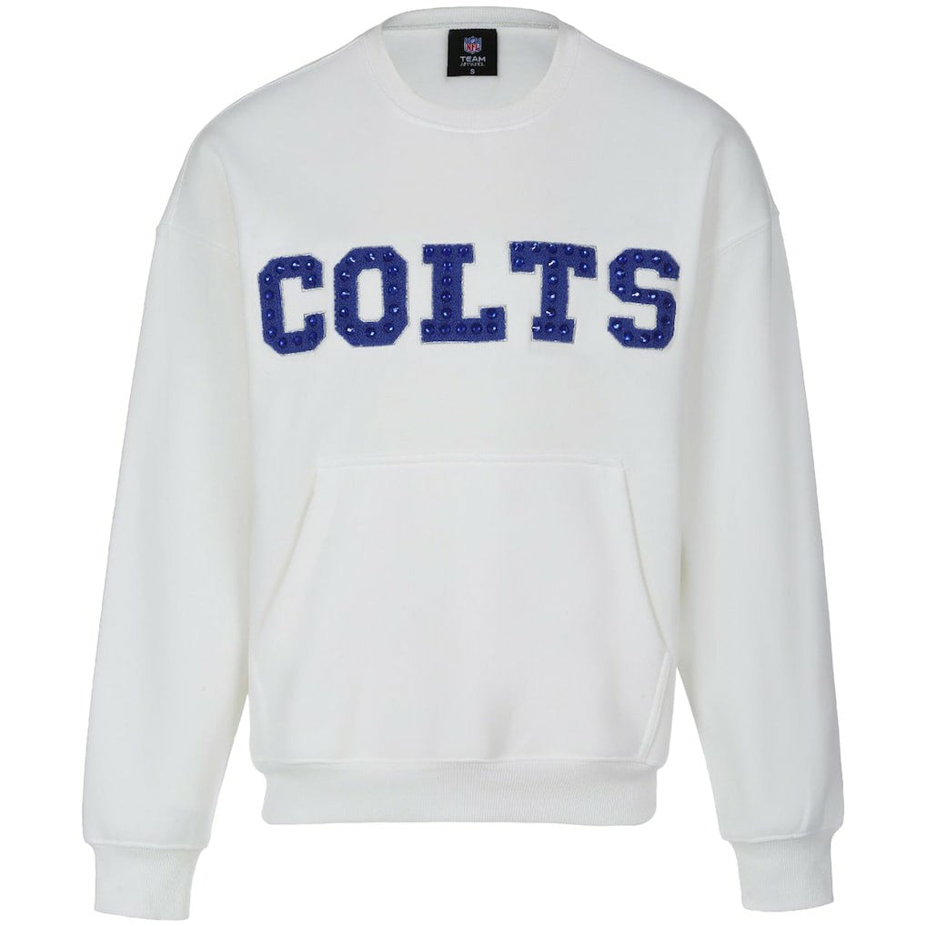 NFL Indianapolis Colts Cuce Women's Chenille Jeweled Sweatshirt