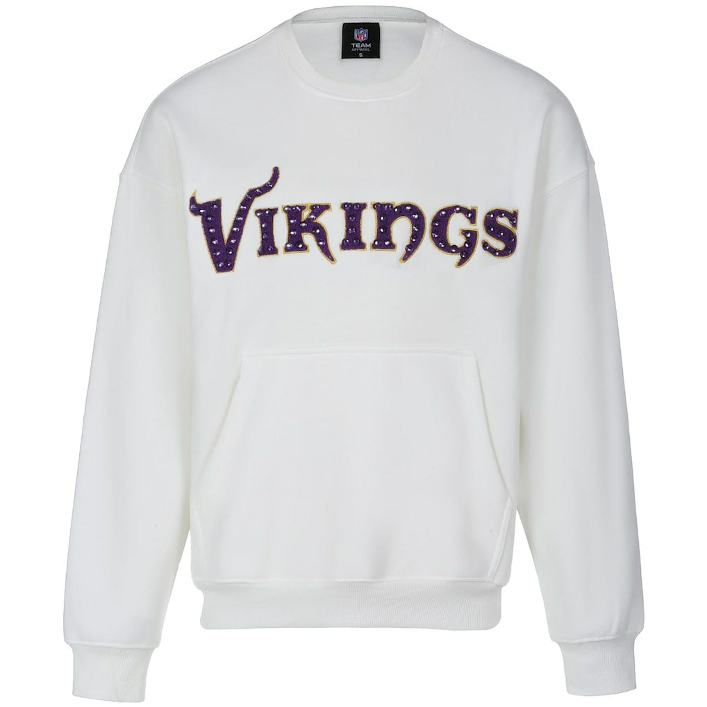NFL Minnesota Vikings Cuce Women's Chenille Jeweled Sweatshirt