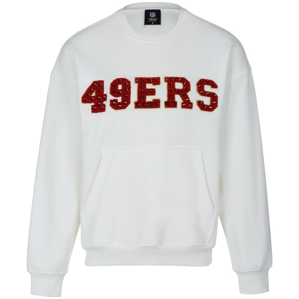 NFL San Francisco 49ers Cuce Women's Chenille Jeweled Sweatshirt