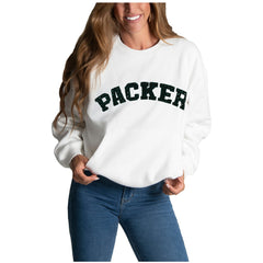 NFL Green Bay Packers Cuce Women's Chenille Jeweled Sweatshirt