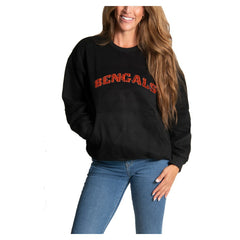 NFL Cincinnati Bengals Cuce Women's Chenille Jeweled Sweatshirt