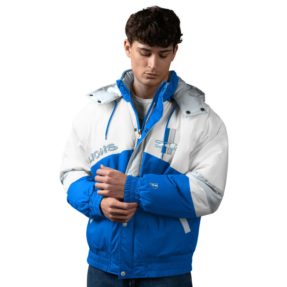 NFL Detroit Lions Pro Player Shoulder To Shoulder Polyfill Full-Zip Hooded Jacket