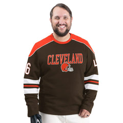 NFL Cleveland Browns G-III Sports by Carl Banks Adaptive Lord Stanley Crewneck Sweatshirt