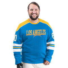 NFL Los Angeles Chargers G-III Sports by Carl Banks Adaptive Lord Stanley Crewneck Sweatshirt