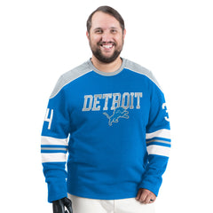 NFL Detroit Lions G-III Sports by Carl Banks Adaptive Lord Stanley Crewneck Sweatshirt