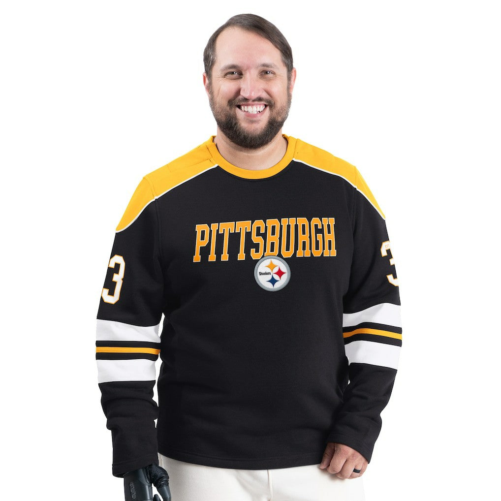 NFL Pittsburgh Steelers G-III Sports by Carl Banks Adaptive Lord Stanley Crewneck Sweatshirt