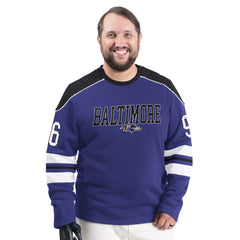 NFL Baltimore Ravens G-III Sports by Carl Banks Adaptive Lord Stanley Crewneck Sweatshirt