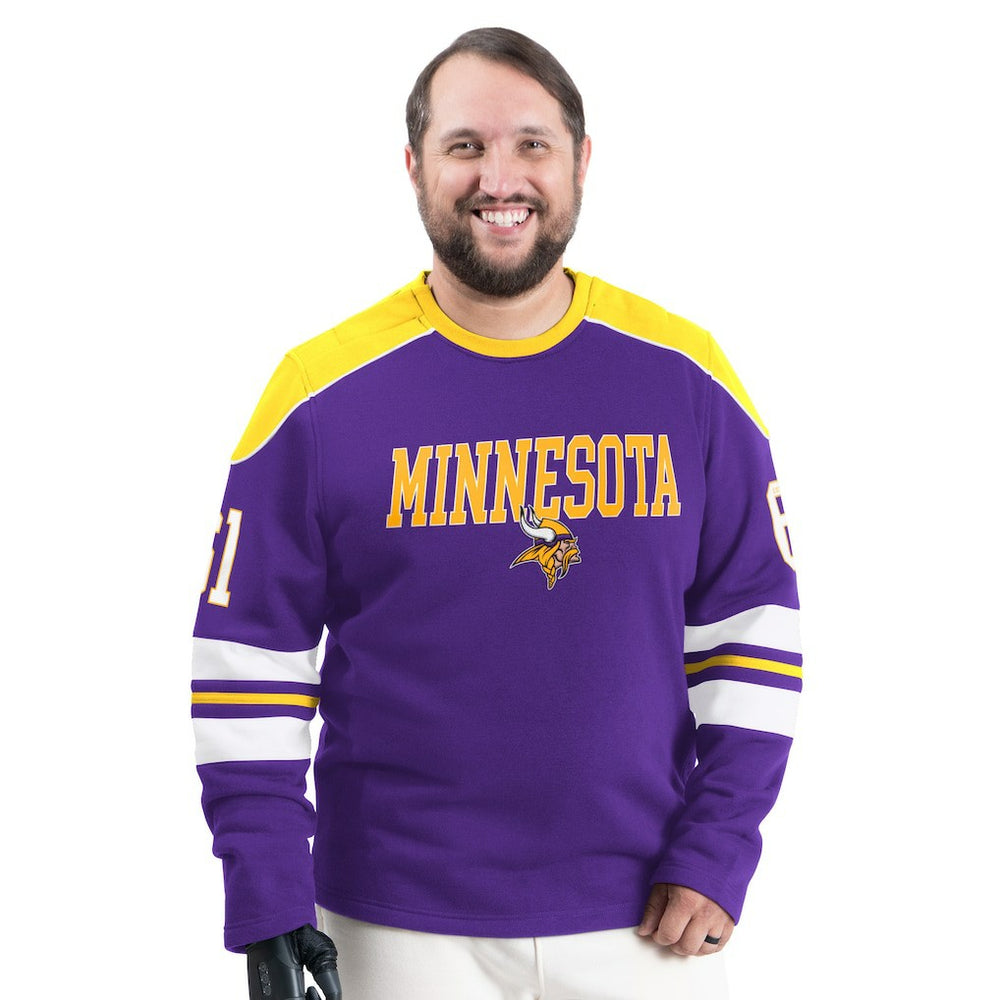 NFL Minnesota Vikings G-III Sports by Carl Banks Adaptive Lord Stanley Crewneck Sweatshirt