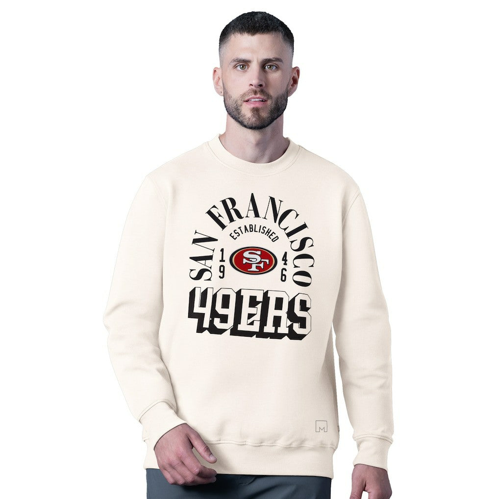 NFL San Francisco 49ers MSX by Michael Strahan Whiteout Tri-Blend Sweatshirt