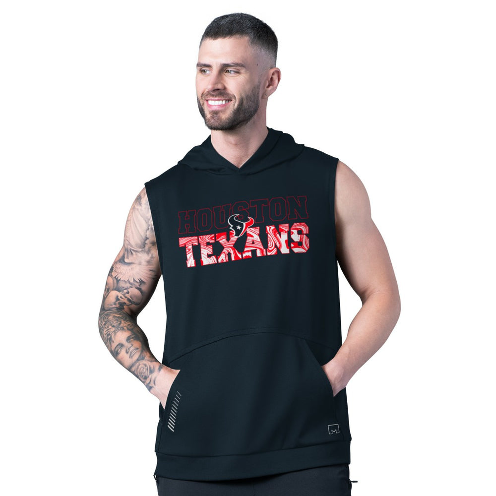 NFL Houston Texans MSX by Michael Strahan Tri-Blend Rebound Sleeveless Hoodie