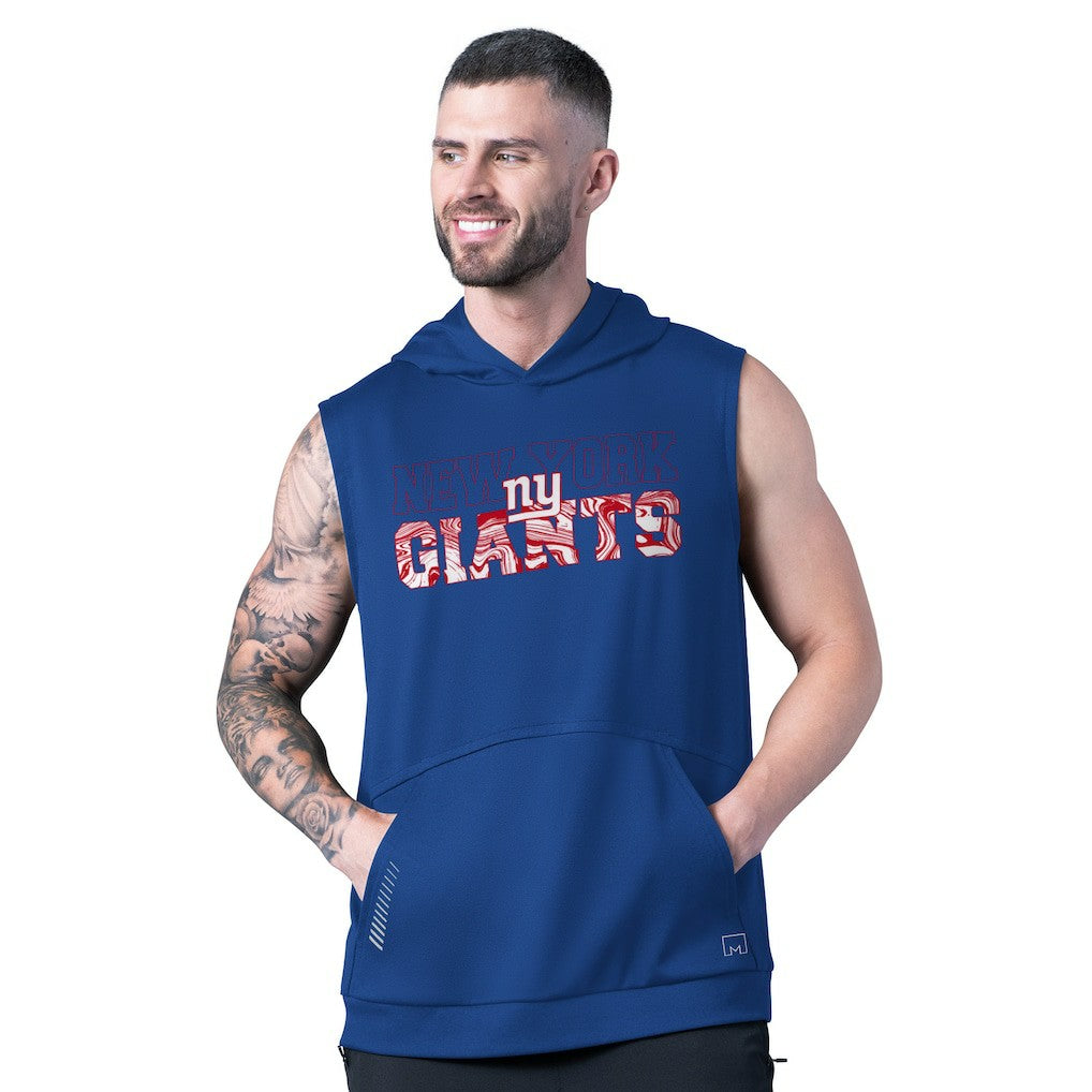 NFL New York Giants MSX by Michael Strahan Tri-Blend Rebound Sleeveless Hoodie