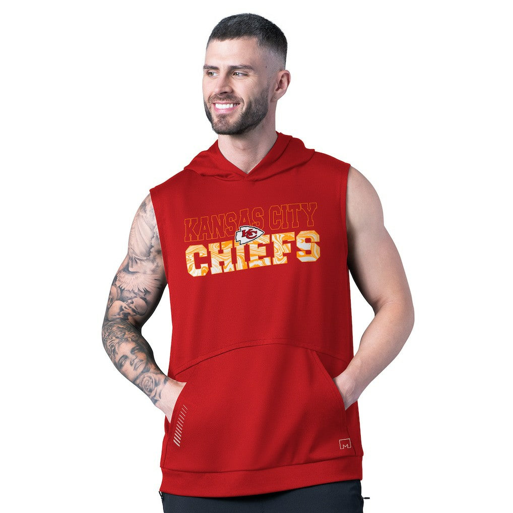 NFL Kansas City Chiefs MSX by Michael Strahan Tri-Blend Rebound Sleeveless Hoodie