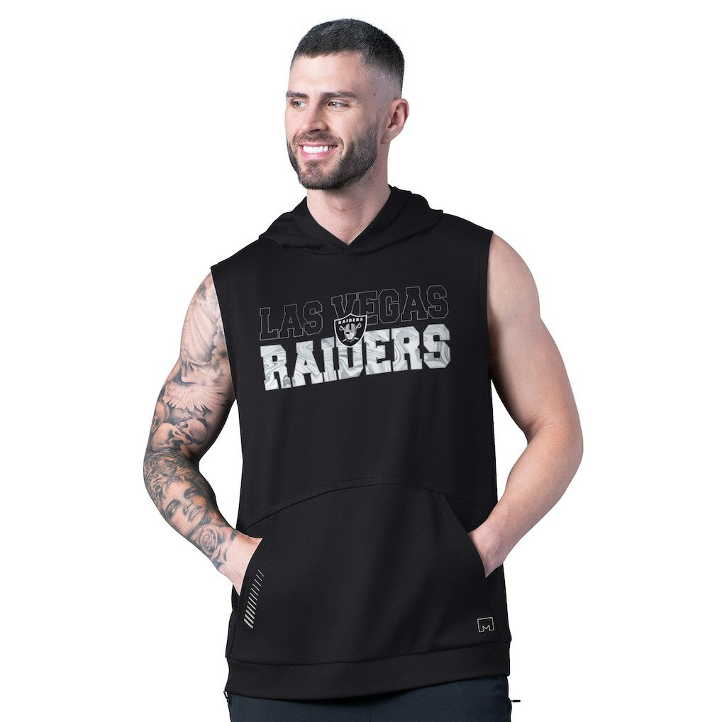 NFL Las Vegas Raiders MSX by Michael Strahan Tri-Blend Rebound Sleeveless Hoodie