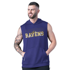 NFL Baltimore Ravens MSX by Michael Strahan Tri-Blend Rebound Sleeveless Hoodie