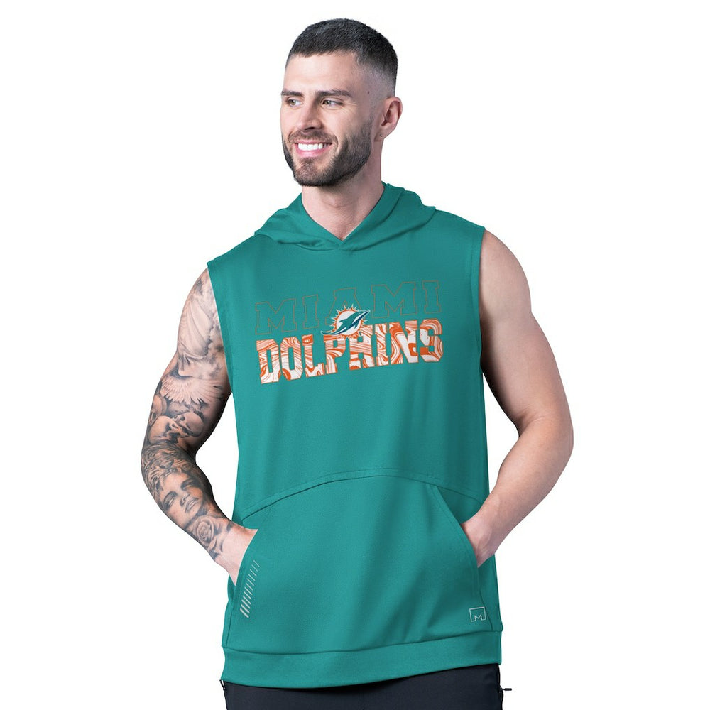 NFL Miami Dolphins MSX by Michael Strahan Tri-Blend Rebound Sleeveless Hoodie