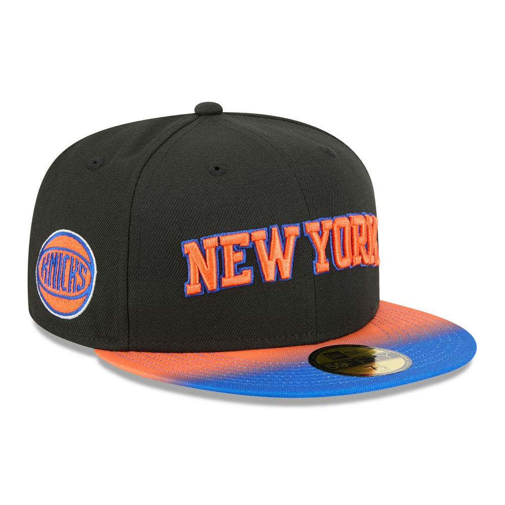 New York Knicks Jersey Hook Statement Edition 59FIFTY Fitted Hat - Black/Blue | New Era shop