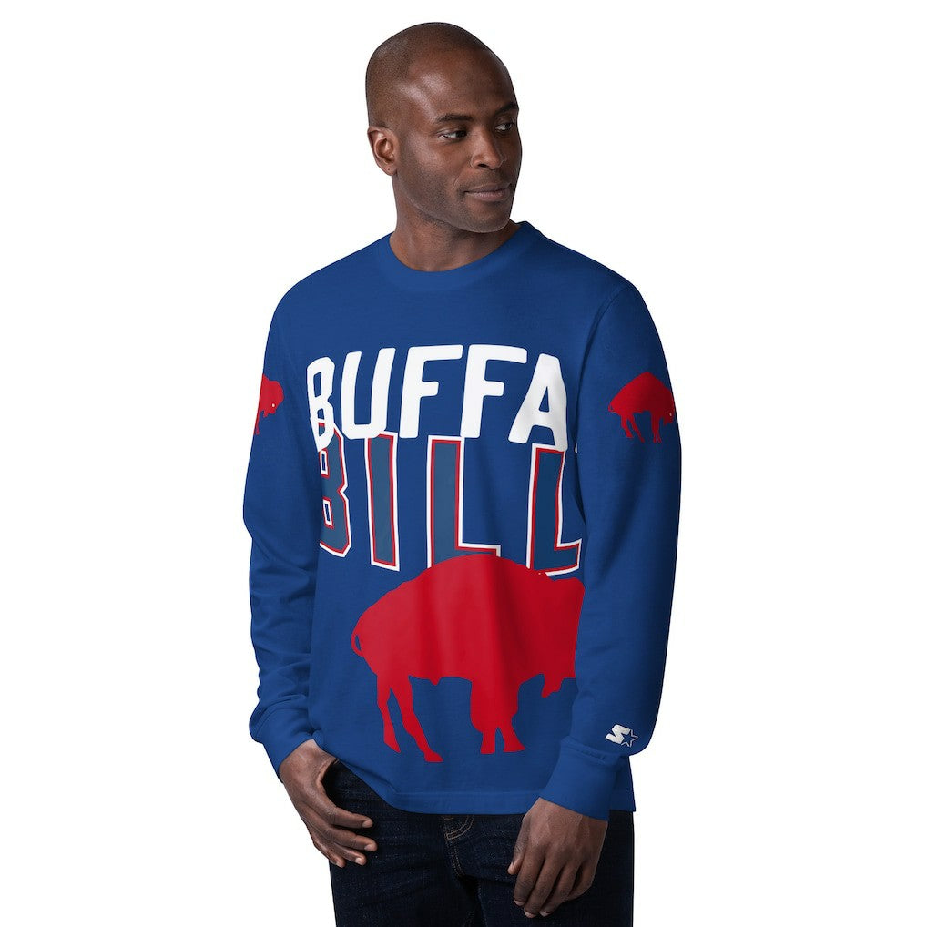 NFL Buffalo Bills Starter Extreme Clutch Hit Vintage Logo Long Sleeve T-Shirt