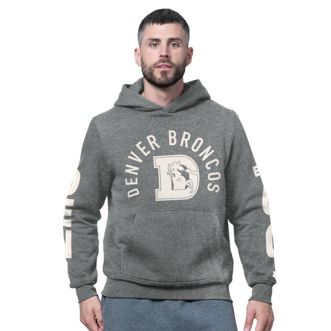 NFL Denver Broncos Starter Handoff Vintage Logo Fleece Hoodie Sweatshirt