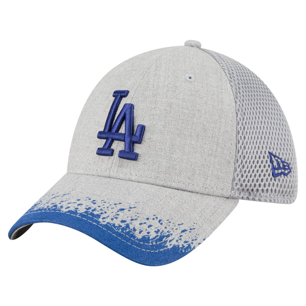 Los Angeles Dodgers Visor Paint Splatter 39THIRTY Flex Hat - Gray | New Era