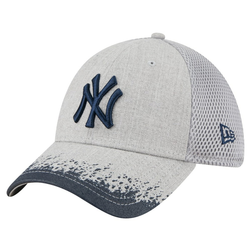 New York Yankees Visor Paint Splatter 39THIRTY Flex Hat - Gray | New Era
