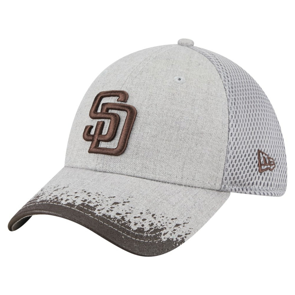 San Diego Padres Visor Paint Splatter 39THIRTY Flex Hat - Gray | New Era