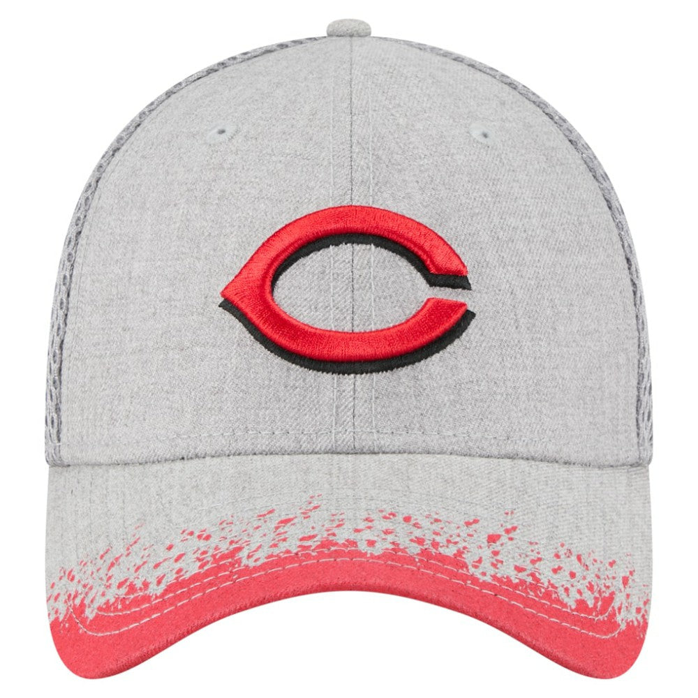 Cincinnati Reds Visor Paint Splatter 39THIRTY Flex Hat - Gray | New Era