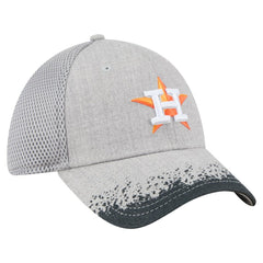 Houston Astros Visor Paint Splatter 39THIRTY Flex Hat - Gray | New Era