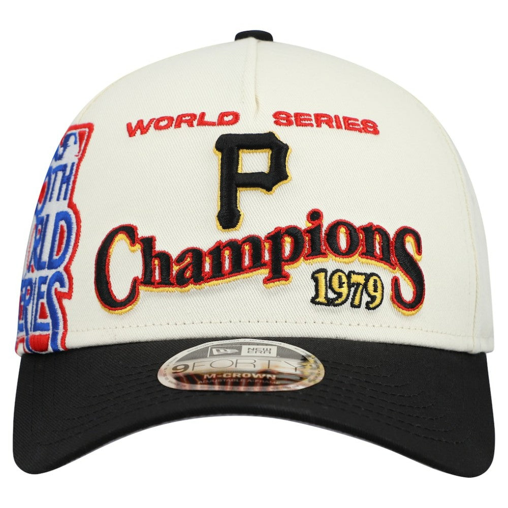 Pittsburgh Pirates World Series 9FORTY M-Crown Adjustable Hat - Cream/Black | New Era