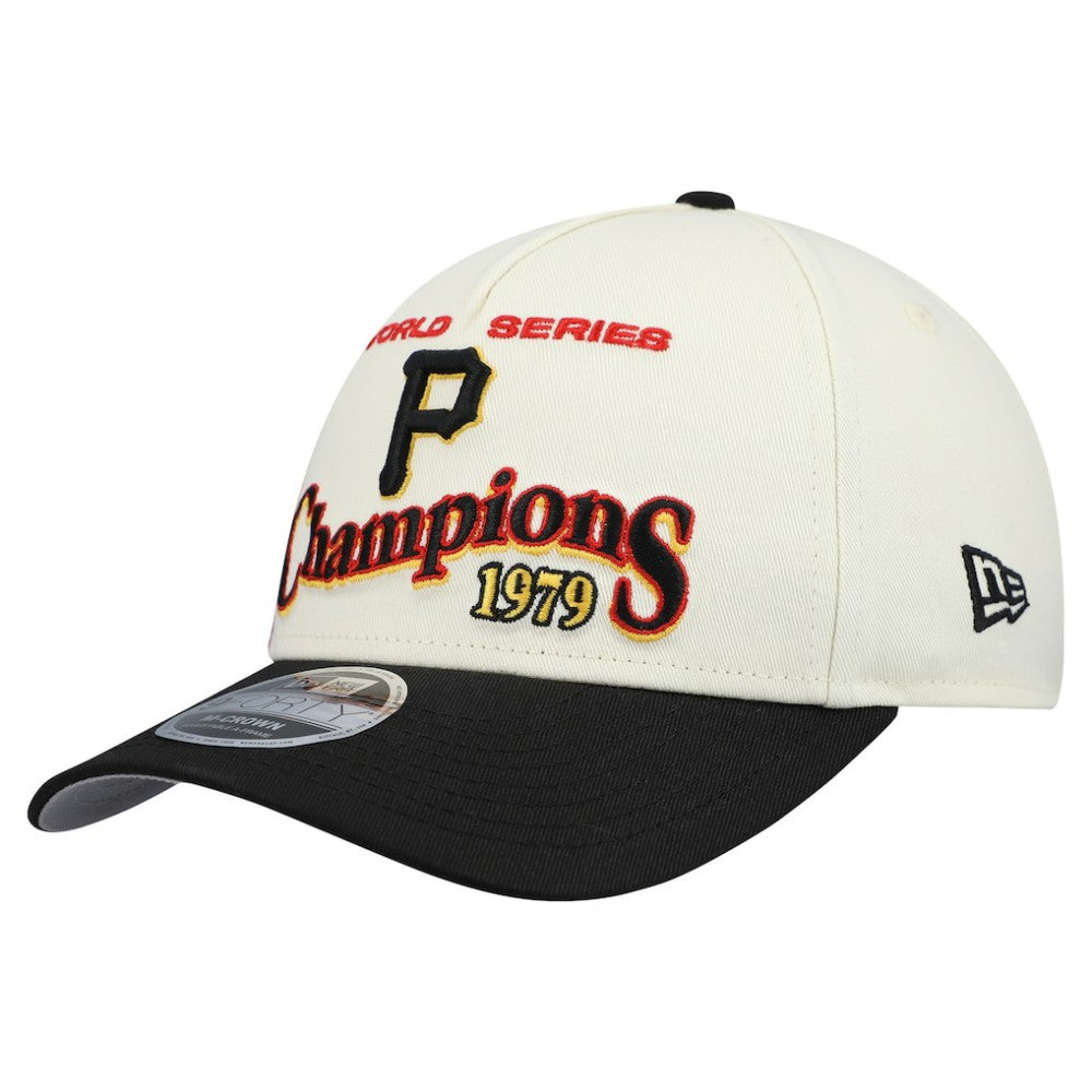Pittsburgh Pirates World Series 9FORTY M-Crown Adjustable Hat - Cream/Black | New Era