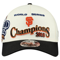 San Francisco Giants World Series 9FORTY M-Crown A-Frame Adjustable Hat - Cream/Black | New Era