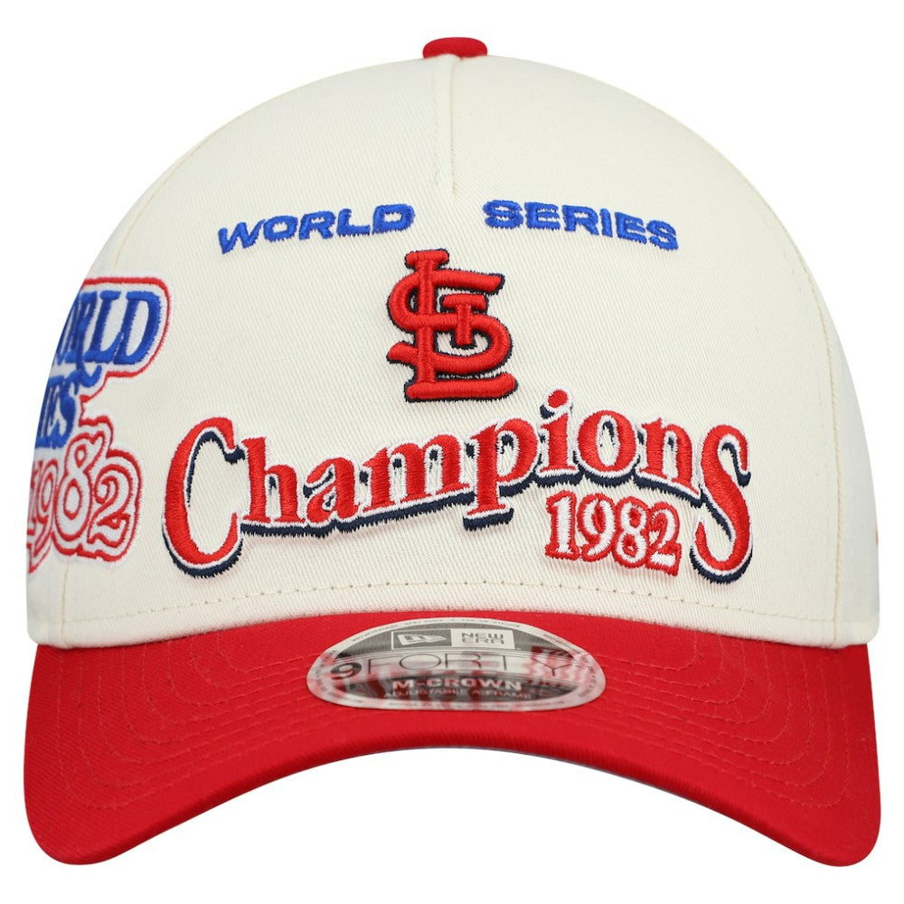 St. Louis Cardinals World Series 9FORTY M-Crown Adjustable Hat - Cream/Red | New Era