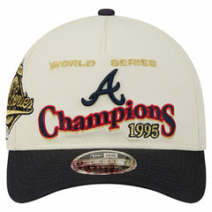 Atlanta Braves World Series 9FORTY M-Crown Adjustable Hat - Cream/Navy | New Era