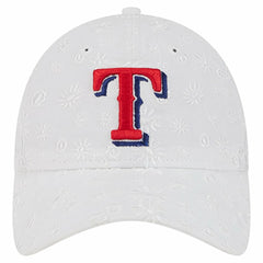 Texas Rangers Women's Floral Mesh 9TWENTY Adjustable Hat - White | New Era
