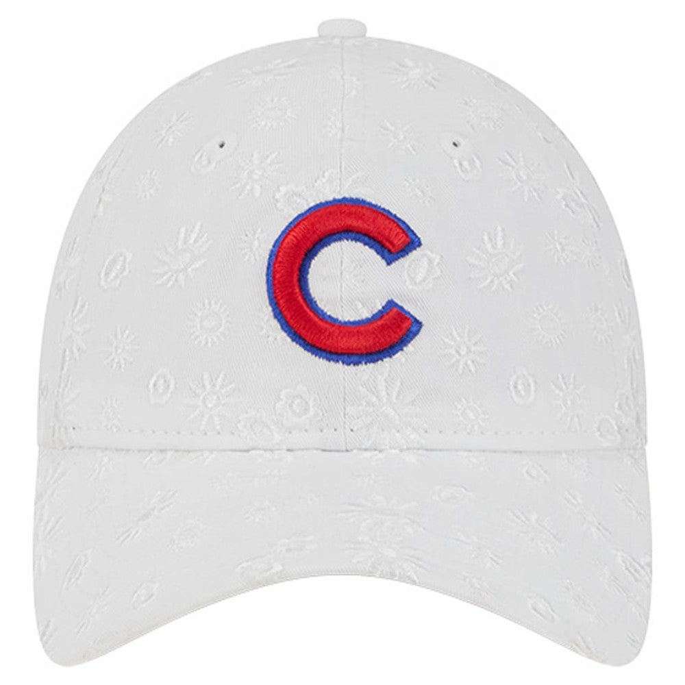 Chicago Cubs Women's Floral Mesh 9TWENTY Adjustable Hat - White | New Era