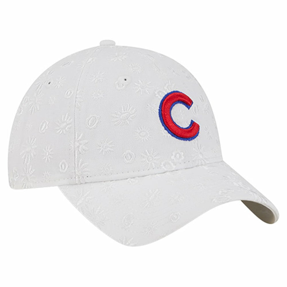 Chicago Cubs Women's Floral Mesh 9TWENTY Adjustable Hat - White | New Era
