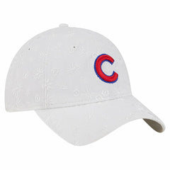 Chicago Cubs Women's Floral Mesh 9TWENTY Adjustable Hat - White | New Era