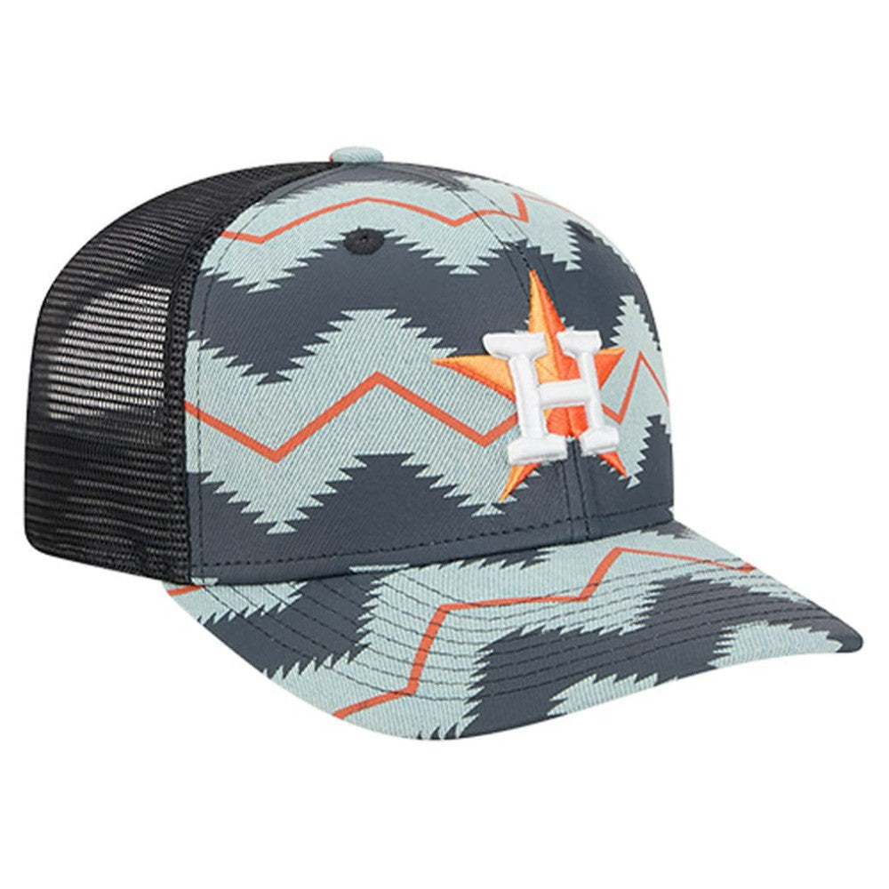 Houston Astros Aztec Denim 9SEVENTY Adjustable Hat - Denim/Navy | New Era