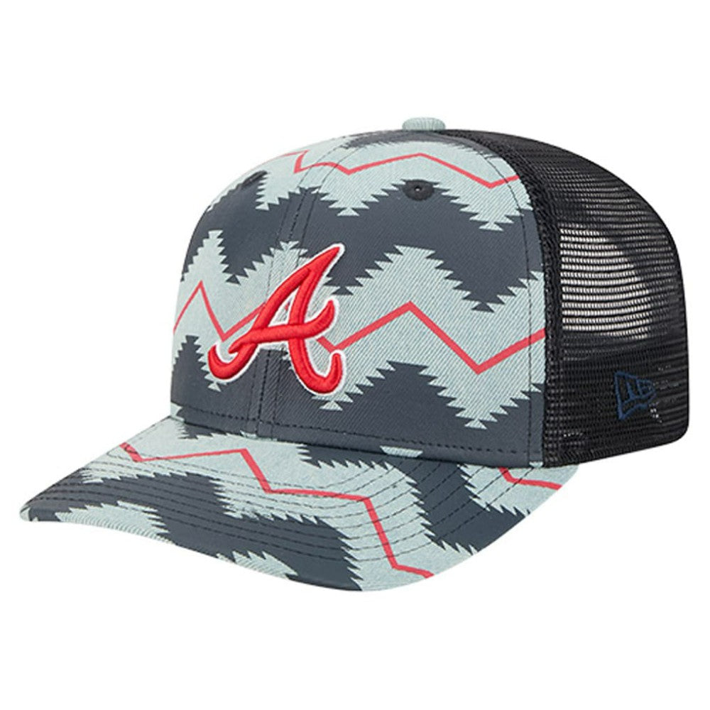 Atlanta Braves Aztec Denim 9SEVENTY Adjustable Hat - Denim/Navy | New Era