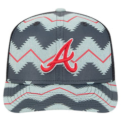 Atlanta Braves Aztec Denim 9SEVENTY Adjustable Hat - Denim/Navy | New Era