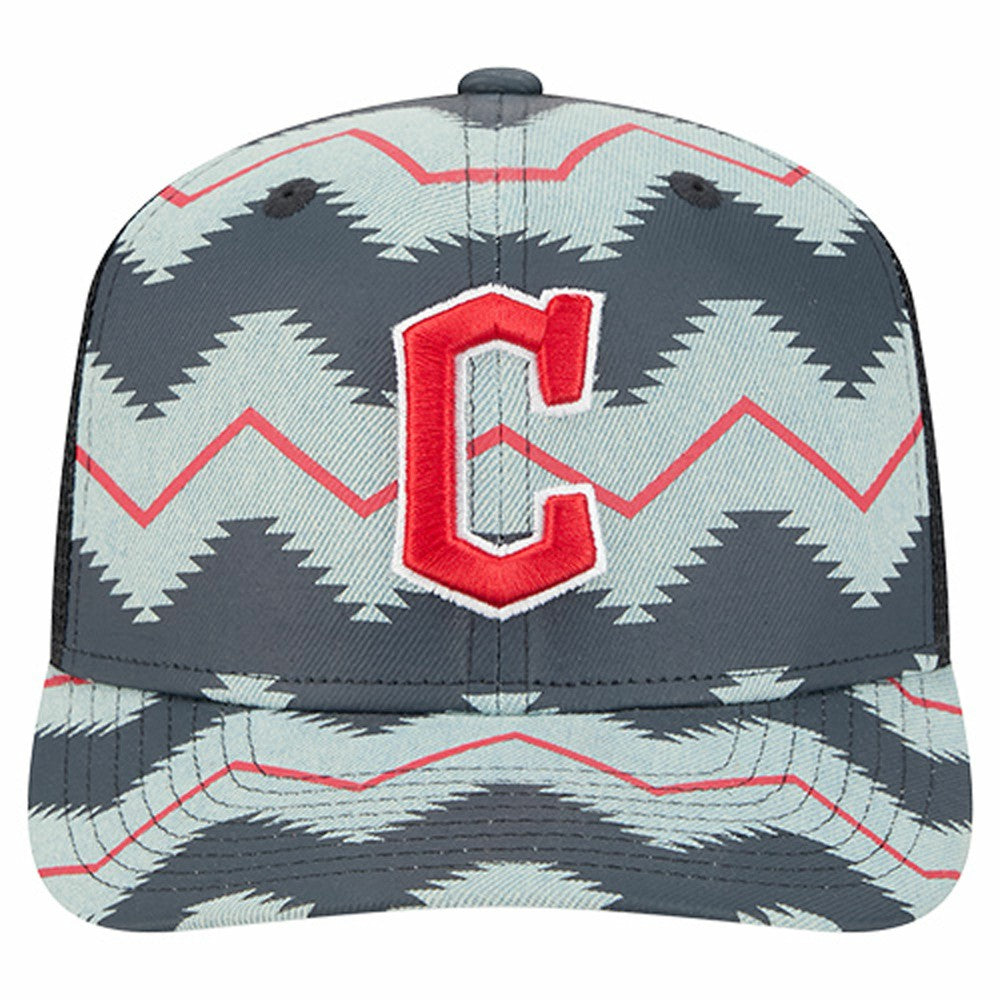 Cleveland Guardians Aztec Denim 9SEVENTY Adjustable Hat - Denim/Navy | New Era