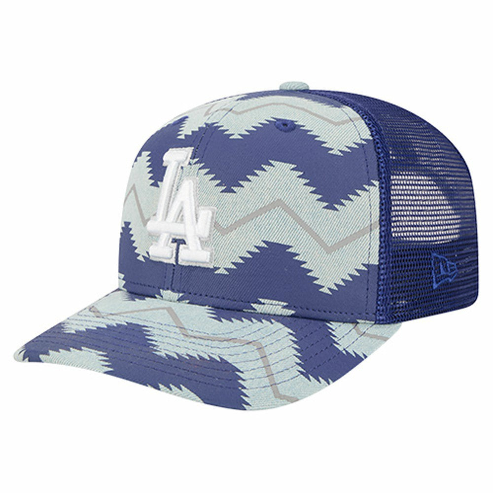 Los Angeles Dodgers Aztec Denim 9SEVENTY Adjustable Hat - Denim/Royal | New Era