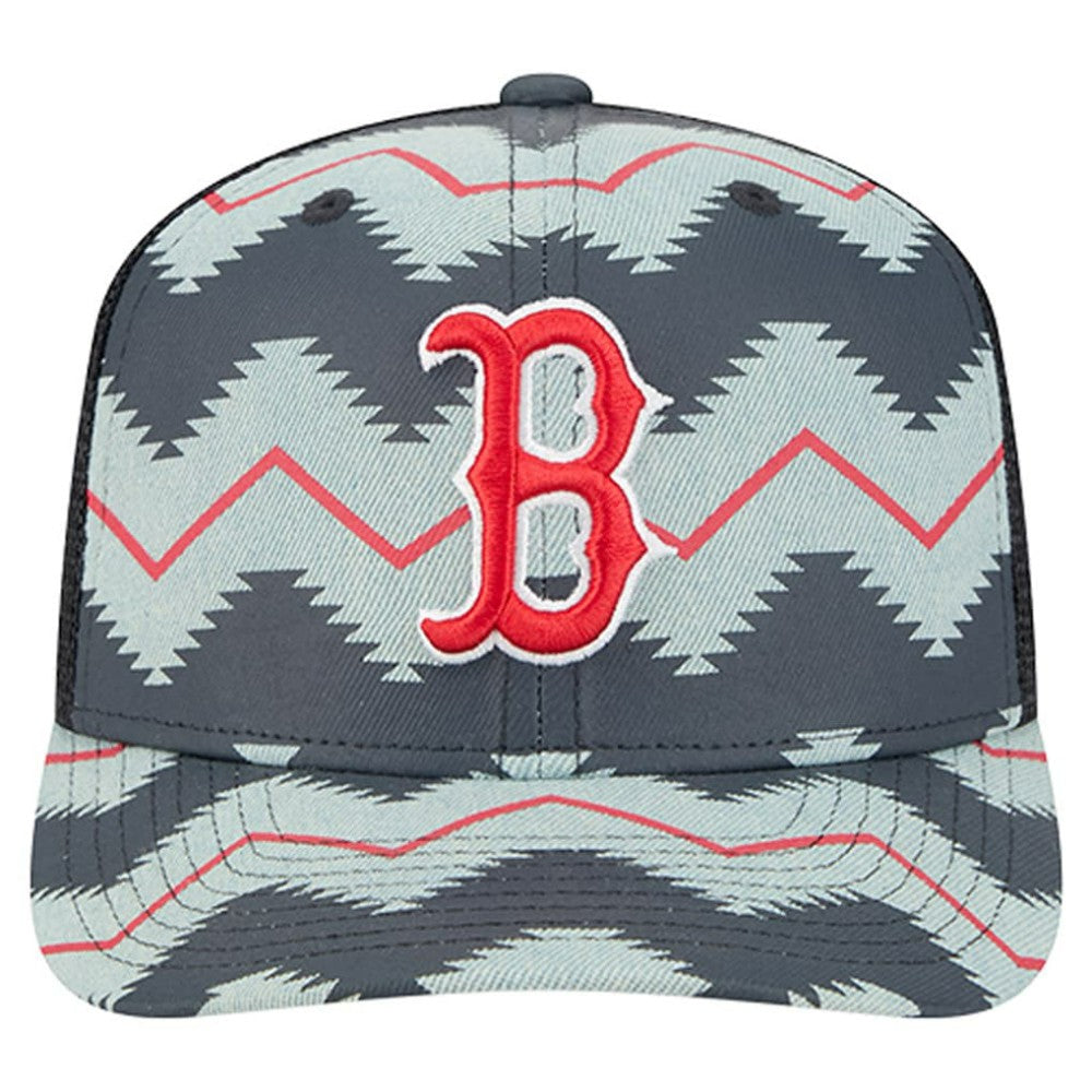 Boston Red Sox Aztec Denim 9SEVENTY Adjustable Hat - Denim/Navy | New Era