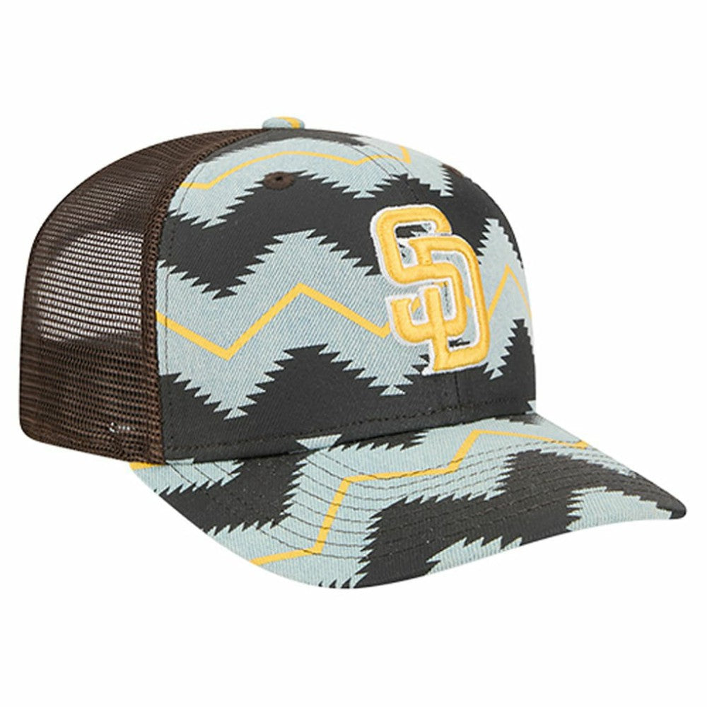 San Diego Padres Aztec Denim 9SEVENTY Adjustable Hat - Denim/Brown | New Era