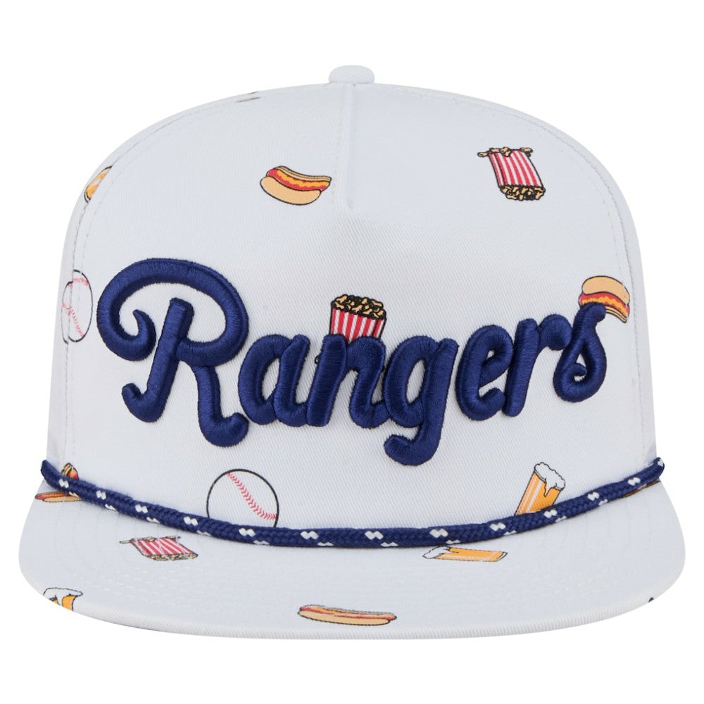 Texas Rangers Team Cheer Rope 19TWENTY Adjustable Hat - White | New Era