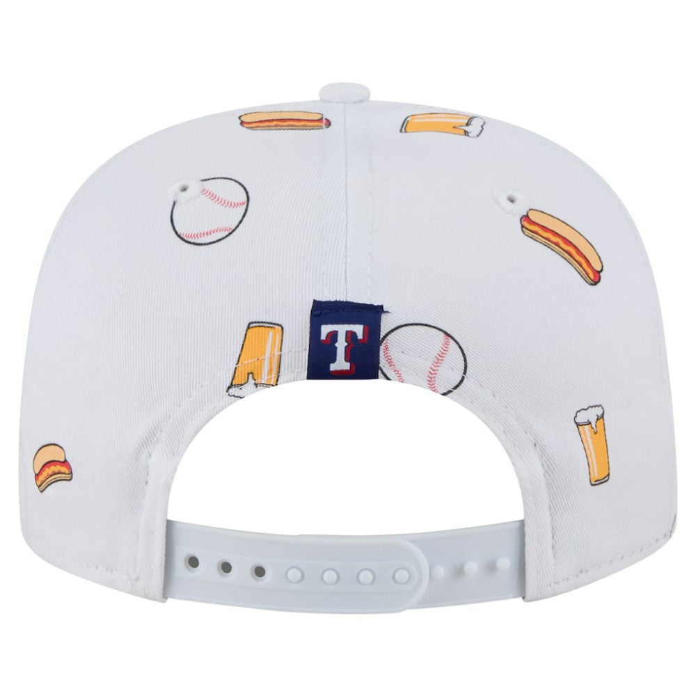 Texas Rangers Team Cheer Rope 19TWENTY Adjustable Hat - White | New Era