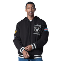 NFL Las Vegas Raiders G-III Sports by Carl Banks Power Forward Commemorative Full-Zip Hooded Jacket