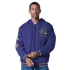 NFL Baltimore Ravens G-III Sports by Carl Banks Power Forward Commemorative Full-Zip Hooded Jacket