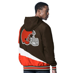 NFL Cleveland Browns G-III Sports by Carl Banks Dual Threat Reversable Full-Zip Hooded Jacket