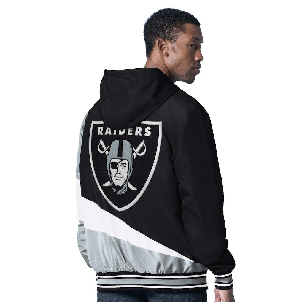 NFL Las Vegas Raiders G-III Sports by Carl Banks Dual Threat Reversable Full-Zip Hooded Jacket